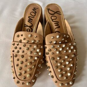 Sam Edelman Nude Studded Mules size 6.5